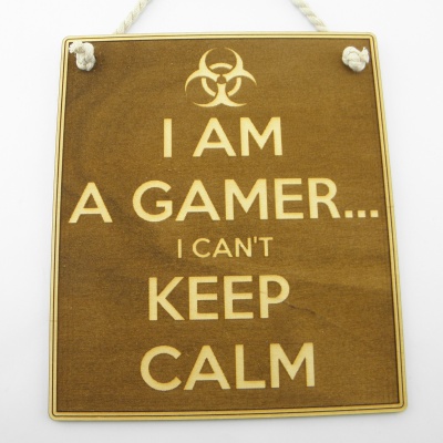 Ξύλινη Ταμπέλα “I am a Gamer”