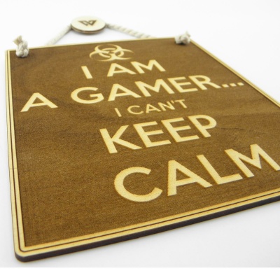 Ξύλινη Ταμπέλα “I am a Gamer”